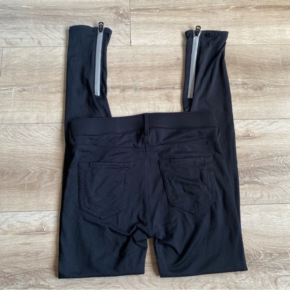 True Religion Jeggings jean leggings zipper ankle black XS - Picture 2 of 8